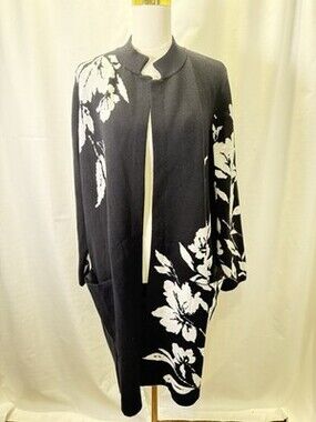 Joie Black Long Open Front Cardigan Size 1X